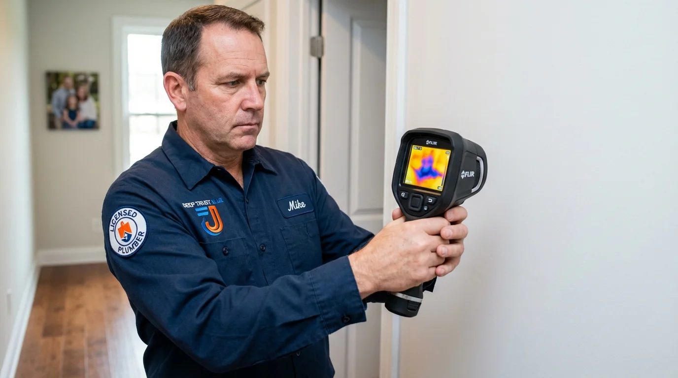 Thermal imaging leak detection by Johns Plumbing LLC in Hadley